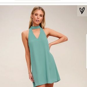 NWT LULUS GROOVE THING SAGE GREEN SWING DR…